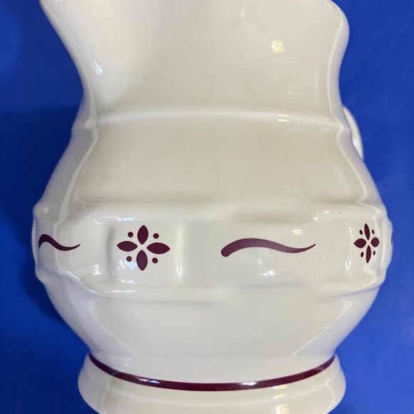 Longaberger Pottery 32 oz. Pitcher Woven Traditions Red - Picture 13 of 13